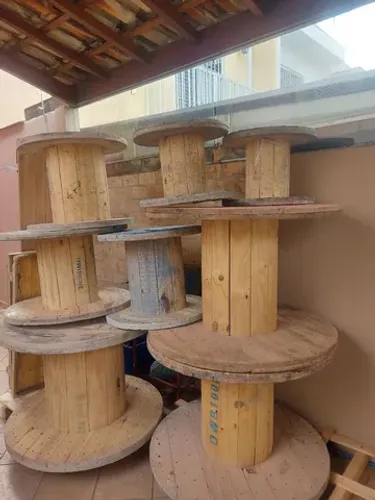 Carretel bobina industrial para decoração 