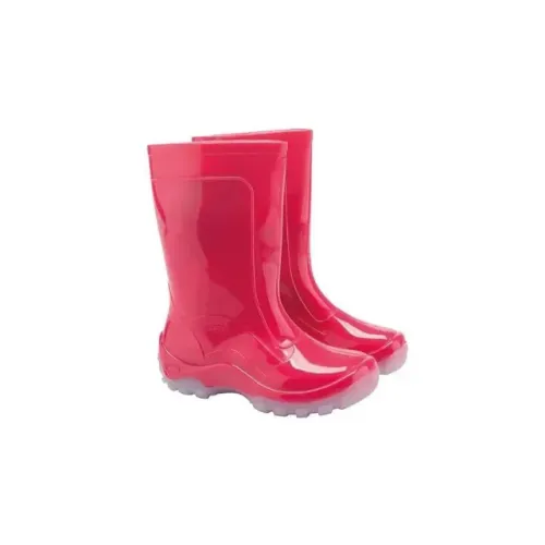 Bota Pvc Nieve Infantil Pink Leitoso Com Forro Calfor 
