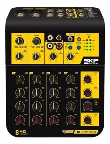 SKP Pro Audio Mix Connect 8 Mesa de som / Mixer 8 canais