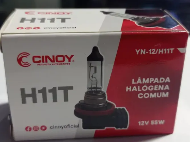 Lâmpada H11T 12v 55W nova instalada 
