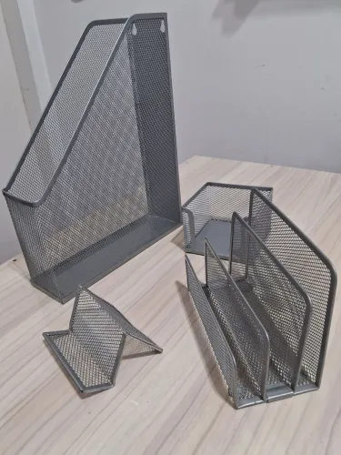 Organizadores de Mesa em Metal - Kit com 4 Peças