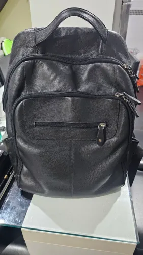 Mochila Couro Masculina Democrata 