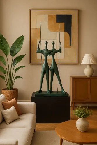 Bruno Giorgi - Candango - Escultura em bronze - assinada