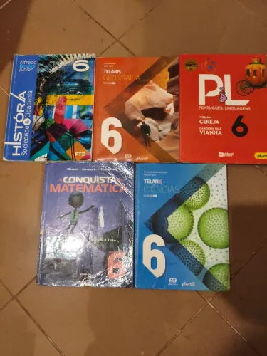 Livros didáticos 6o ano Colégio Militar