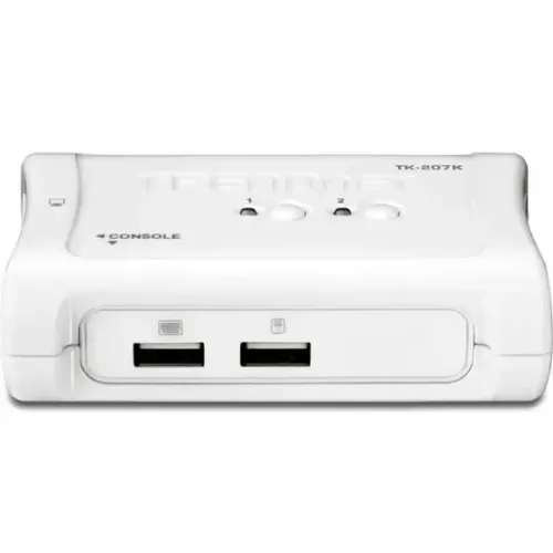 Kvm Switch Trendnet 2 Portas Usb Tk-207k Com Cabos Chaveador