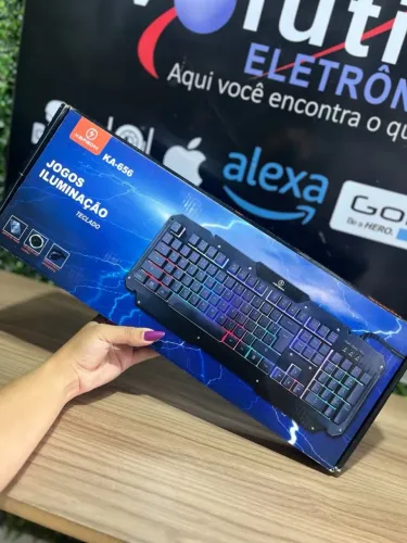 Teclado com Fio Gamer com Iluminação de Led - KAPBOM KA-656