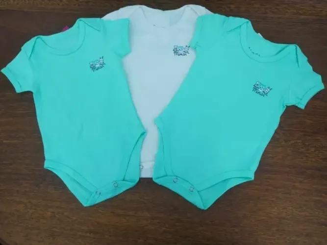Kit 3 Bodys Para Bebê Básicos Da Mimar