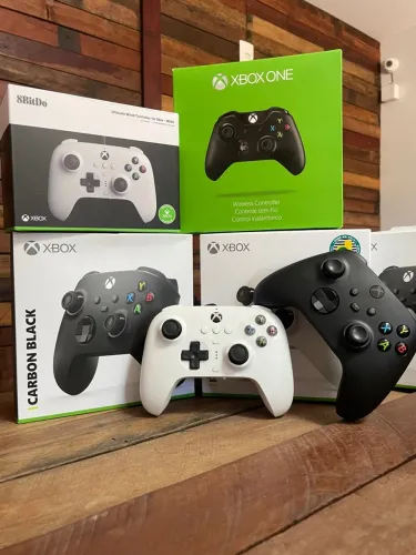 Controles Xbox One TV PC Black e Branco + 8BitDo ENTREGAMOS