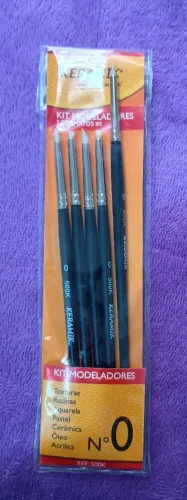 Kit Pincéis Modeladores Keramik Profissional - N° 0