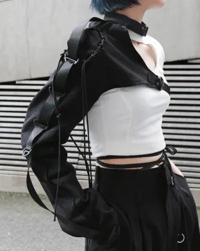 Blusa Um Ombro Lateral Kpop Dança Lisa Blackpink Jennie Coreana Jimin BTS WINTER Rock Punk