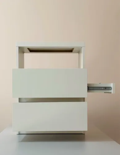 Mesa De Cabeceira De Chão Com Gaveta Secreta 45x60x35 Mdf - Organização com Estilo