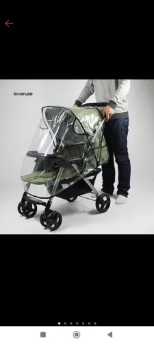 Capa de chuva para carrinho de bebê 