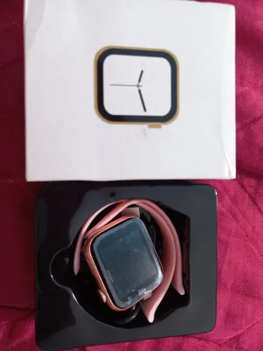 Smartwatch Rose com Pulseira Rosa - Novo