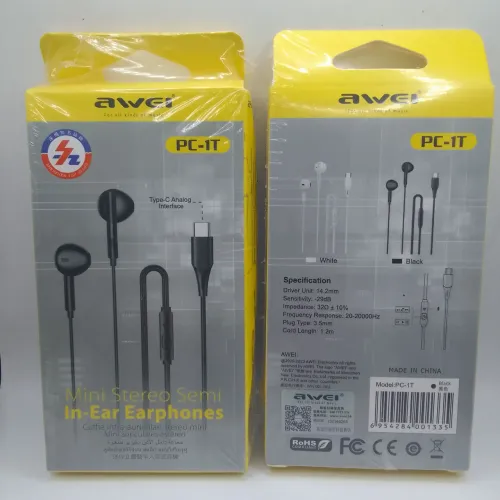 Fone de ouvido AWEI PC-1T - Mini Stereo Semi In-Ear