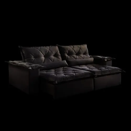 Sofá Retrátil 3 Lugares Premium - Conforto e Elegância!!716tt7