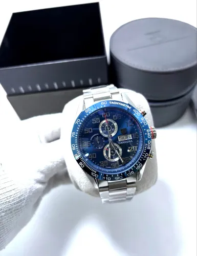 Relógio TAG Heuer Carrera Azul Aço Inox Linha Premium AAA+ Estojo Original