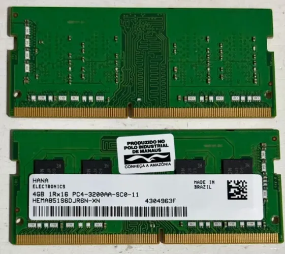 Memória RAM notebook - usada