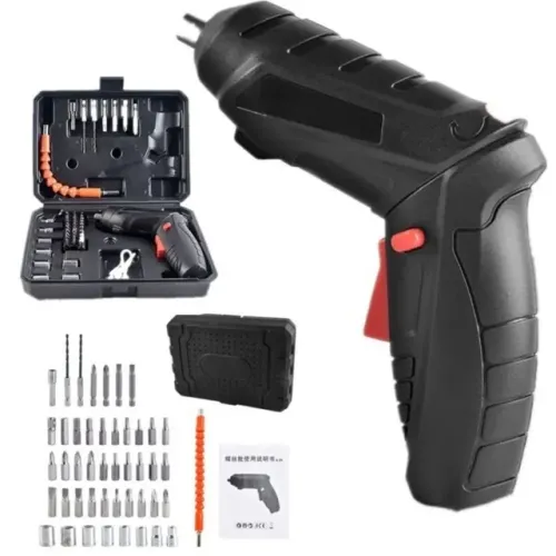 kit Parafusadeira/furadeira 48 Pçs À Bateria Carregador Usb (Dupla posição) - Zerada na cx