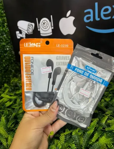Fone de Ouvido com Fio Entrada P2 LELONG - KNUP 