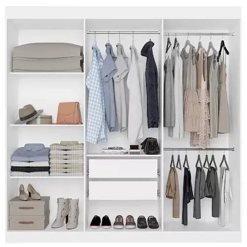 Guarda-Roupa Bartira Ville com 6 Portas e 2 Gavetas - 200,5cm de largura - Branco