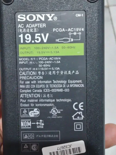 Fonte Carregador Sony PCGA-AC19V4 19.5V 5.13A Original