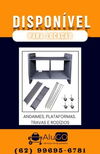 Locação de Andaime, Sapatas, Plataformas, Rodízios e Travas
