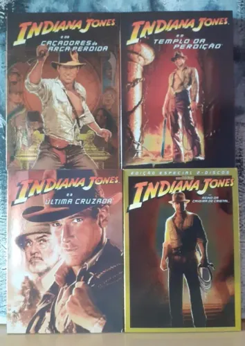 DVD Pack Indiana Jones Edições Especiais 1 ao 4 (Enluvados)