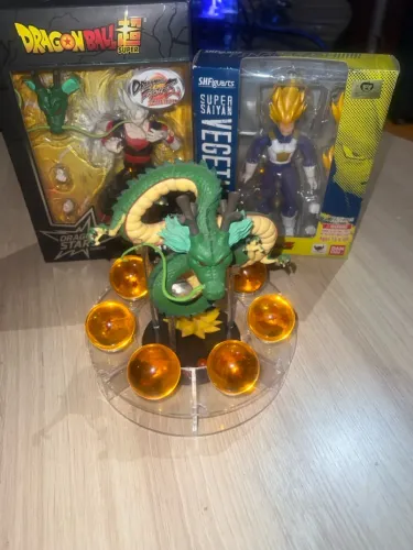 SH Figuarts DBZ Vegeta SS Premium + Shenlong Resina + Esferas + Goku SS Limitado