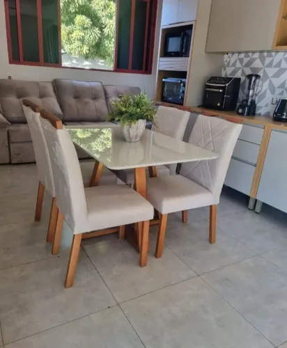 Mesa de jantar 4 cadeiras MADEIRA MACIÇA DIRETO DA FÁBRICA FRETE GRÁTIS