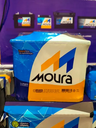 BATERIA MOURA 50AH , COROLLA, MOBI, KWID, ETIOS, PULSE, VERSA, ARGO, ONIX, PRISMA, SPIN.