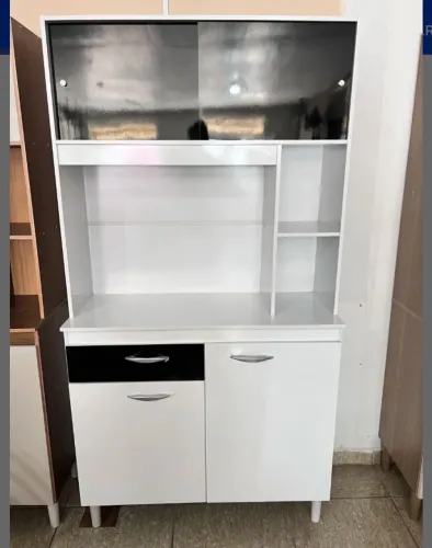 Ótimo Preço!!Armário de Cozinha Branco com Preto