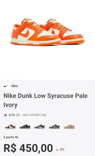 Tênis Nike Dunk 36 (usado)