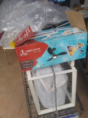 Ventilador de teto 3 pás completo na caixa verão chegando