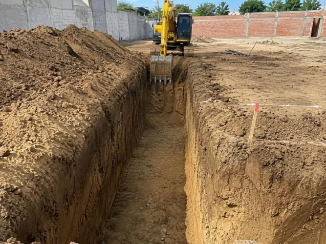 Trabalhamos com escavação para fundação de obras