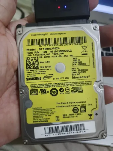 Hd 1tera Samsung funcionando perfeitamente saúde ok