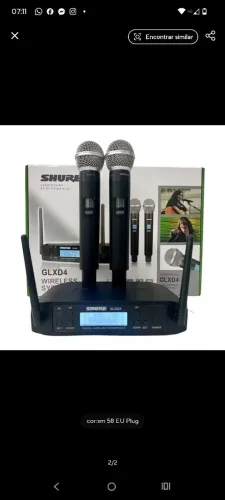 Microfone Shure GLXD4 novo na caixa 