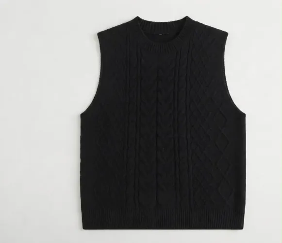 2 Colete de Tricô Lilás e preto