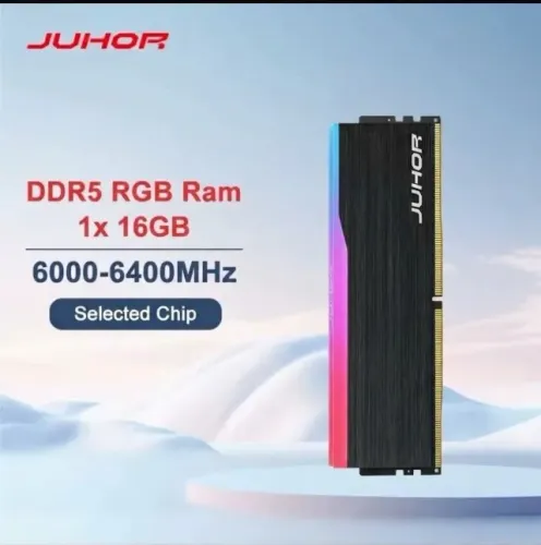 Memória RAM JUHOR DDR5 RGB 16GB 6000MHz - AMD EXPO / Intel XMP (Impecável)