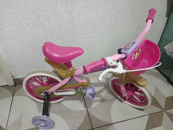 Bicicleta infantil Nathor Princesa aro 12 com rodinha de segurança 