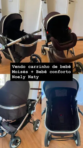 Carrinho de bebê Moisés + bebê conforto