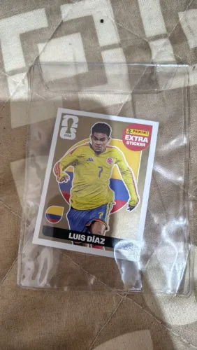 FIGURINHA COPA DO MUNDO 2026 OFICIAL LUÍS DIAZ DOURADA RARA