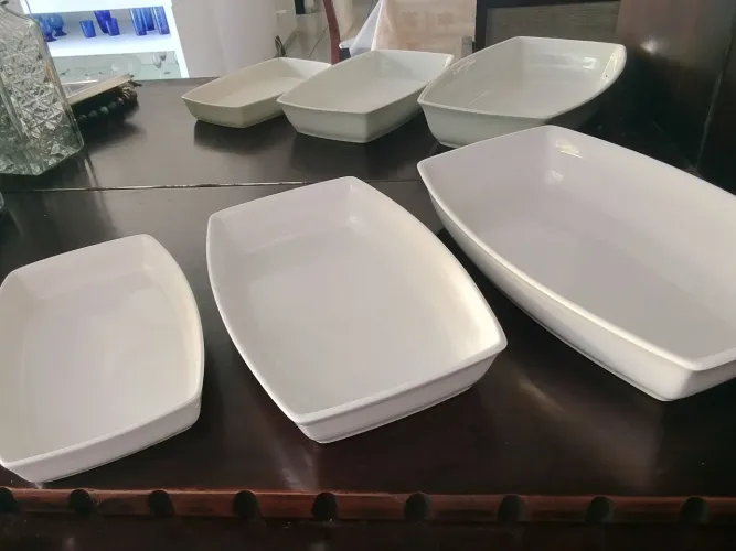 3 travessas em louça