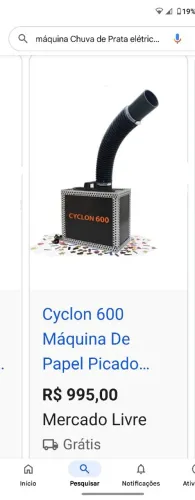 Máquina chuva de prata.