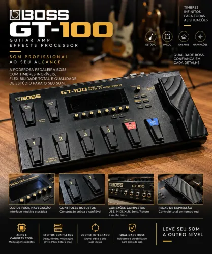 Pedaleira Gt100 Boss