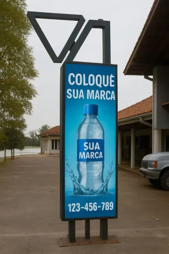 Totem outdoor luminoso - 3,60 X 0,7. Pra sair logo. 2.5k