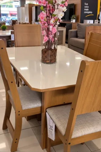 Mesa de Jantar com 4 Cadeiras (Entrega em até 24h)