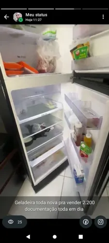 Vendo uma geladeira semi nova toda certinha 10 anos de garantia