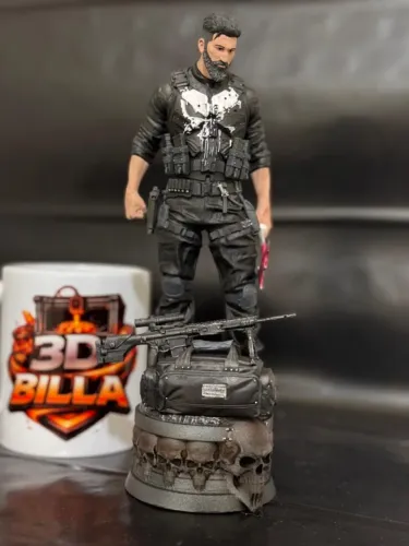 frank castle o justiceiro punisher com barba e sem barba Versão 2026 action figure