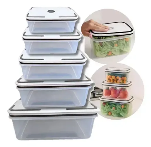 Conjunto com 5 Potes Herméticos