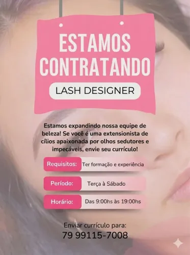 Preciso de uma lash designer